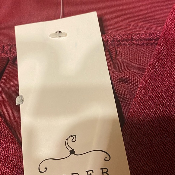 Ember Sz L Burgundy Bodysuit W/Elaborate Embroidery NWT😊😊 - Picture 15 of 15